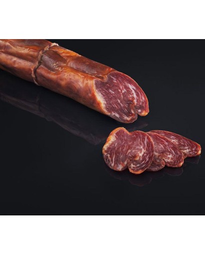 Iberský žalud krmený hřbet Señorio de Montanera. 100% iberská rasa.