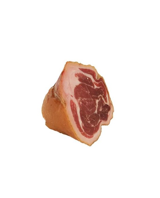 Stinco di prosciutto serrano Trevelez I.G.P. "Etiqueta Negra" stagionato 23 mesi, disossato, a pezzi. Senza additivi