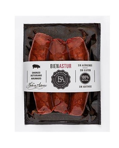 Chorizo ahumado natural para asar sin aditivos 275 grs