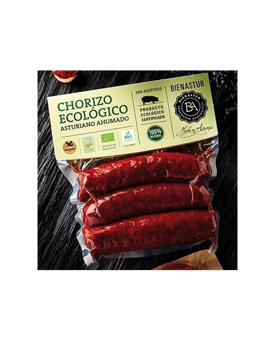 Chrorizo fumado biológico para grelhar sem aditivos 250 grs