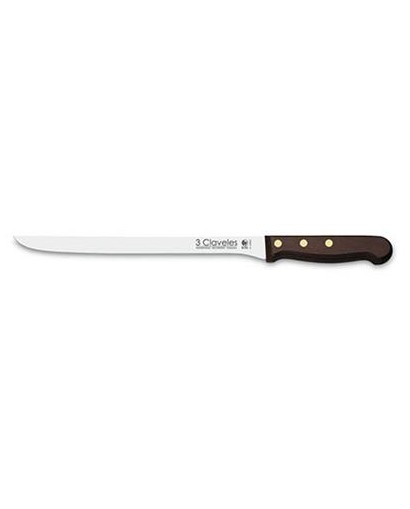 Ham knife with wooden handle 24cm.