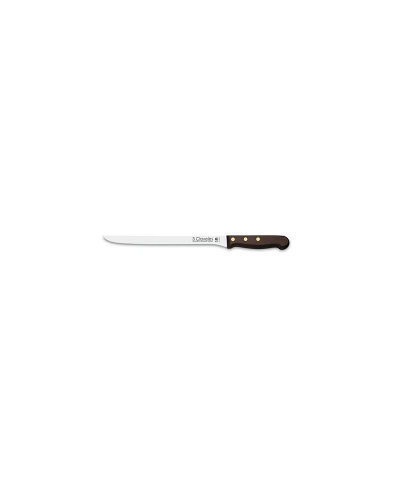 Ham knife with wooden handle 24cm.