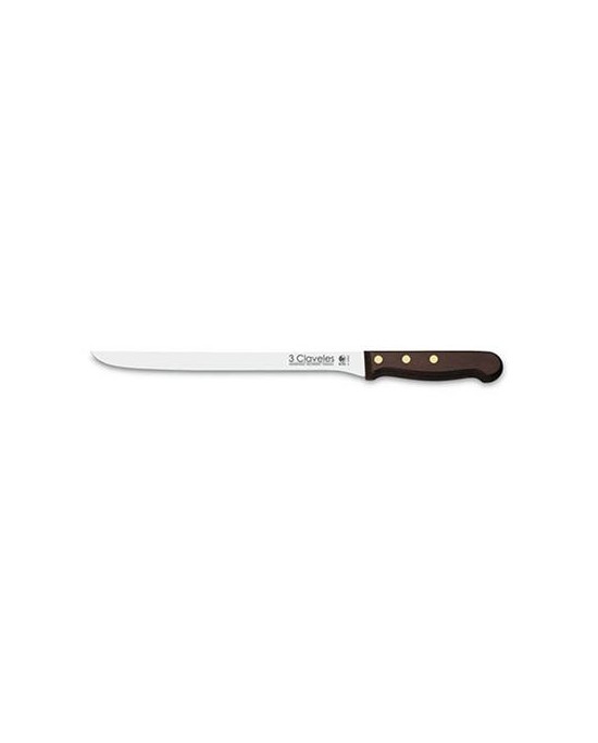 Нож для ветчины с деревянной ручкой, 24 см.