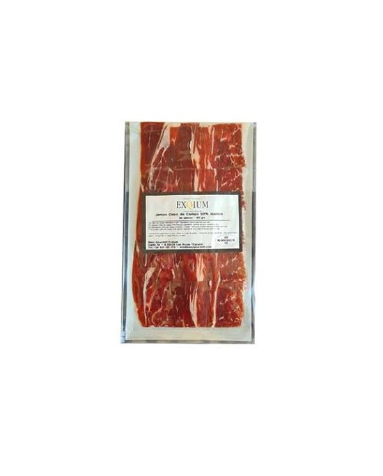 Andalusian "Cebo de Campo" sliced Iberian ham Exqium WITHOUT ADDITIVES 100 grs