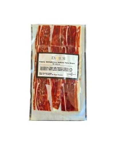 Șuncă 100% iberică Bellota Pata Negra, feliată cu cuțitul, 100 gr Exqium - FĂRĂ ADITIVI