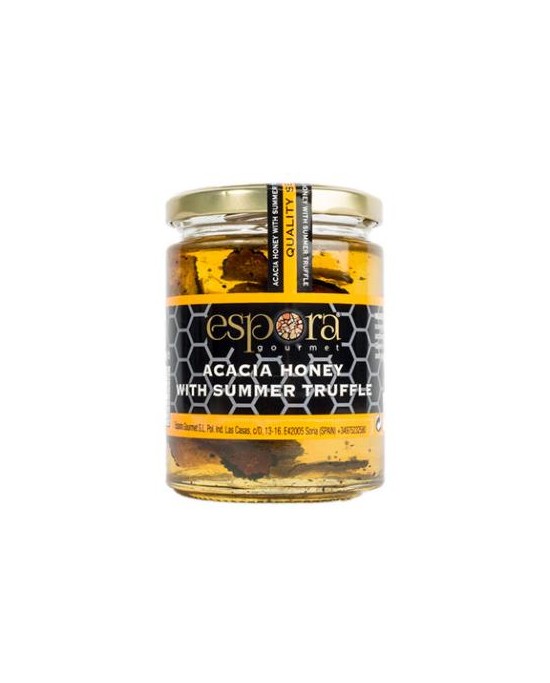Miel d'accacia à la truffe noire 120 grs Miel d'accacia à la truffe noire 120 grs