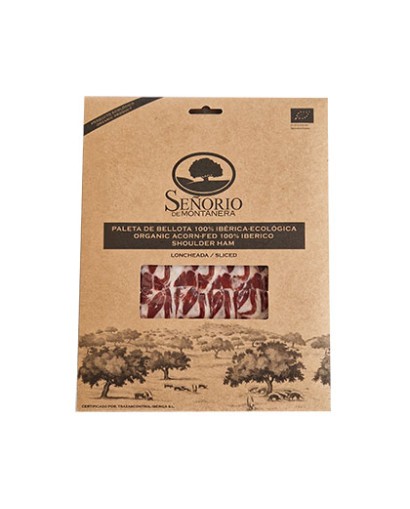 切片的 100% 伊比利亚有机贝洛塔肩肉 - Pata Negra 80 克