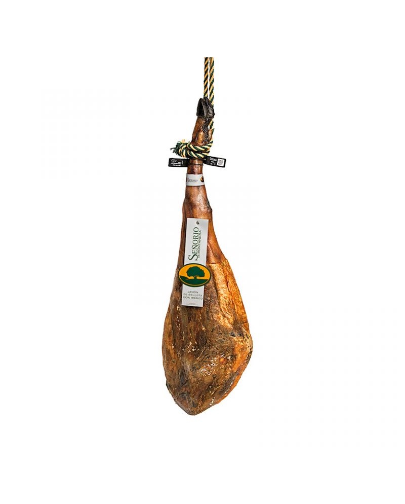 Coffret Jambon ibérique de Bellota 100% Pata Negra support et couteau