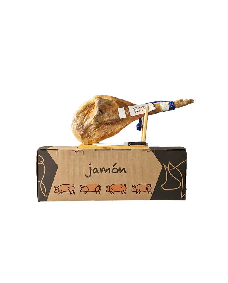 Jamón Serrano Reserva sin aditivos + soporte + cuchillo