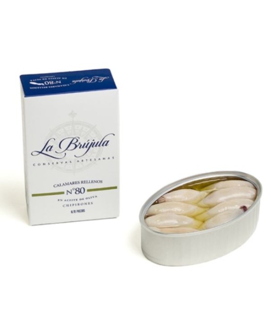 Chobotnice v olivovém oleji La Brujula č. 80. 110 g