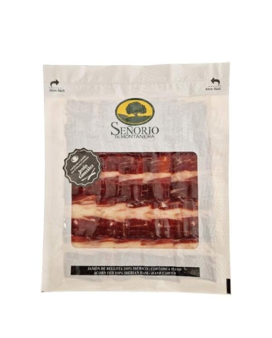 Szynka Pata Negra 100% iberyjska Bellota cięta nożem 80 g