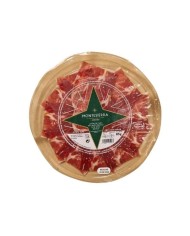 Montesierra 50% Iberian Cebo de Campo Ham, 85 g. "Tapa"-style slices in a protective atmosphere.